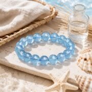Sea Whisper Natural Aquamarine Single-Loop Bracelet (3 Sizes Available) - Image 3