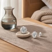 Windmill Fortune Moissanite Knot Stud Earrings - Image 4
