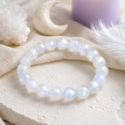 Moon Glow Soul Breath Natural Moonstone Single-Loop Bracelet (3 Sizes Available) - Image 4