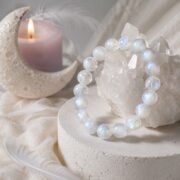 Moon Glow Soul Breath Natural Moonstone Single-Loop Bracelet (3 Sizes Available) - Image 2