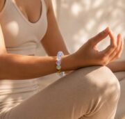 Pink Whisper Heart Chakra Natural Morganite Single-Loop Bracelet (3 Sizes Available)