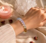 Pink Whisper Heart Chakra Natural Morganite Single-Loop Bracelet (3 Sizes Available) - Image 5