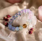 Pink Whisper Heart Chakra Natural Morganite Single-Loop Bracelet (3 Sizes Available) - Image 3