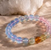 Pink Whisper Heart Chakra Natural Morganite Single-Loop Bracelet (3 Sizes Available) - Image 4