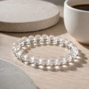 Clear Light All-Chakra Natural Clear Quartz Single-Loop Bracelet (3 Sizes Available) - Image 2
