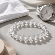 Clear Light All-Chakra Natural Clear Quartz Single-Loop Bracelet (3 Sizes Available) - Image 4