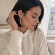Starry Trail Moissanite Star Huggie Hoop Earrings - Image 5