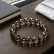 Smoky Grounding Natural Smoky Quartz Single-Loop Bracelet (3 Sizes Available) - Image 3