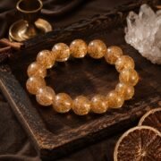 Venus Copper Rutilated Quartz 7A+ Single Strand Bracelet  Limited edition worldwide - Image 2