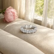 Lucky Bloom Marquise Clover Moissanite Eternity Ring - Image 5