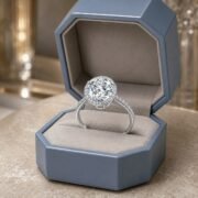 Oval Glow Halo Moissanite Statement Ring - Image 5