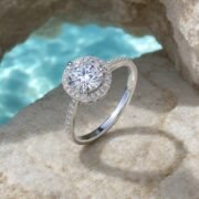 Oval Glow Halo Moissanite Statement Ring - Image 2