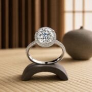 Oval Glow Halo Moissanite Statement Ring - Image 4