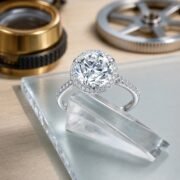 Oval Glow Halo Moissanite Statement Ring - Image 3