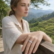 Marquise Glow Full Eternity Zircon Band Ring - Image 2