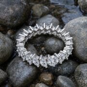 Marquise Glow Full Eternity Zircon Band Ring - Image 6