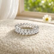 Marquise Glow Full Eternity Zircon Band Ring