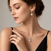 Moon Dew Pearl & Moissanite Diana 3-Piece Set