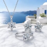 Snowflake Bloom Moissanite 3-Piece Set - Image 2