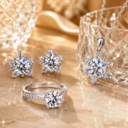 Snowflake Bloom Moissanite 3-Piece Set - Image 3