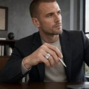 Ethereal Geometric Moissanite Men's Ring - Image 2
