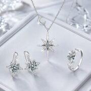 Starfall Crescent Moissanite Starburst 3-Piece Set - Image 3