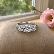 Evermore Three-Stone Moissanite Ring - Image 2