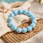 Azure Tide Blue Marbled Bead Bracelet Limited Edition Worldwide - Image 2