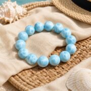 Azure Tide Blue Marbled Bead Bracelet Limited Edition Worldwide - Image 4