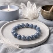 Stillwater Blue-Grey Marbled Bead Bracelet