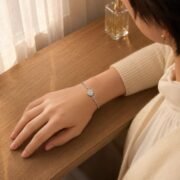 Snow Wishes Heart & Snowflake Moissanite Bracelet - Image 4