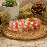 Golden Sunstone Natural Arusha Multi-Wrap Bracelet - Image 4