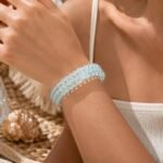Mint Sea Breeze Natural Aquamarine Multi-Wrap Bracelet