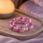 Rose Calm Natural Lepidolite Multi-Wrap Bracelet - Image 3