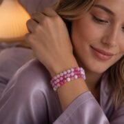 Rose Calm Natural Lepidolite Multi-Wrap Bracelet - Image 5