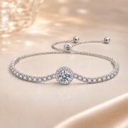 Dual Glow Two-Tone Moissanite Necklace - Image 5