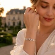 Intertwined Hearts Double Heart Moissanite Bracelet - Image 2