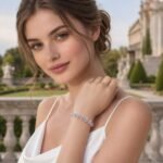Eternal Glow Five-Stone Moissanite Bangle Bracelet