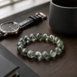 Thousand Layer Treasure Rare Green Phantom Quartz Bracelet