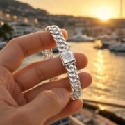 Silver Crest 999 Fine Silver Cuban Link Bracelet - Image 2
