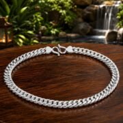 Bold Edge S999 Solid Silver Heavy Cuban Link Chain Necklace - Image 6