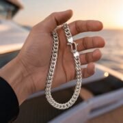 Bold Edge S999 Solid Silver Heavy Cuban Link Chain Necklace - Image 2