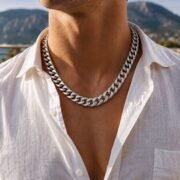 Bold Edge S999 Solid Silver Heavy Cuban Link Chain Necklace - Image 4