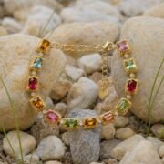 Rainbow Verse S925 Silver Tourmaline Oval Bracelet - Image 5