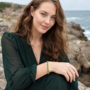 Verdant Glow Natural Diopside Toggle-Clasp Bracelet - Image 4