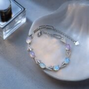Opal Dream S925 Sterling Silver Natural Opal Delicate Bracelet - Image 6