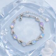 Opal Dream S925 Sterling Silver Natural Opal Delicate Bracelet - Image 2