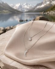 Starfall Moon S925 Sterling Silver Layered Star & Moon Necklace - Image 3