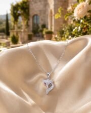 Fox Gaze S925 Sterling Silver Pavé Necklace - Image 4