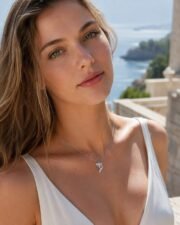 Fox Gaze S925 Sterling Silver Pavé Necklace - Image 2